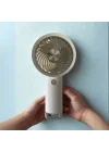 Mey İthalat®   USB ile Şarj Olabilen 3 Ayarlı Fan Modlu Çanta Tipi El Fanı