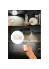 Mey İthalat® Uzaktan Kumandalı Yapışkanlı 3lü Led Spot Lamba