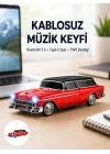 Mey İthalat® Vintage Tasarımlı LED Işıklı Bluetooth Hoparlör 10W