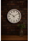 Mey İthalat® White Classic Modern 52 Cm Metal Duvar Saati