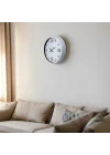 Mey İthalat® White Index 40 Cm Metal Duvar Saati