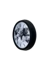 Mey İthalat® Worldline Black 40 Cm Metal Duvar Saati