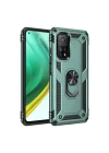Mey İthalat®  Xiaomi Mi 10T Pro Kılıf Sofya Yüzüklü Silikon Kapak - Yeşil