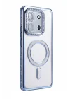 Mey İthalat®   Redmi 15C 4G Joke Simli Magneticsafe Kılıf - Mavi
