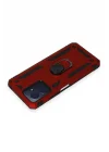 Mey İthalat®  Xiaomi Redmi Note 12 4G Kılıf Sofya Yüzüklü Silikon Kapak - Kırmızı