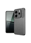 Mey İthalat®  Xiaomi Redmi Note 14 4G Kılıf Auto Focus Karbon Kapak - Gri