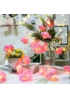 Mey İthalat®  Yapay Gül Tasarımlı Dekoratif Led Işık Gül Detaylı Led Işık Pilli (20 Gül)