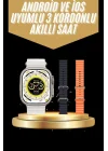 Mey İthalat® Yeni Nesil 3 Kordonlu Kol Saati 49 MM Amoled Ekran Akıllı Saat