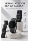 Mey İthalat® Yeni Nesil Akıllı Saat Bluetooth Görüşme, Sağlık Takibi, AMOLED Ekran ve 3 Kordon Seti