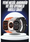 Mey İthalat® Yeni Nesil Akıllı Saat Çok Yönlü Titreşimli 49 MM Android ve İOS Uyumlu