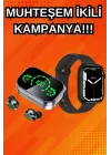 Mey İthalat® Yeni Nesil Akıllı Saat ve Ucuz Kaliteli Bluetooth Kablosuz Kulaklık Amoled Ekran
