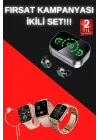 Mey İthalat® Yeni Nesil Kaliteli Akıllı Saat ve Kablosuz Bluetooth Kulaklık Yüksek Ses Kaliteli Yeni Nesil