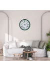 Mey İthalat® Yeşil 36 Cm Modern Şık Duvar Saati
