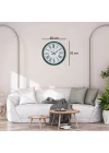 Mey İthalat® Yeşil 36 Cm Modern Şık Duvar Saati