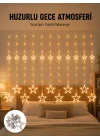 Mey İthalat® Yıldız Desenli Perde Tipi Peri Led 3x3 Metre Aydınlatma Yeni Nesil