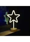 Mey İthalat®  Yıldız Tasarımlı Neon Led Masa Ve Gece ası Dekoratif Işık