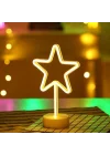 Mey İthalat®  Yıldız Tasarımlı Neon Led Masa Ve Gece ası Dekoratif Işık