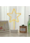 Mey İthalat®  Yıldız Tasarımlı Neon Led Masa Ve Gece ası Dekoratif Işık