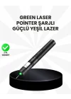 Mey İthalat® Yüksek Güçlü Yeşil Lazer Pointer 5000mW Şarjlı