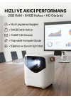 Mey İthalat® Yüksek HD Görünümlü Taşınabilir Projeksiyon Cihazı