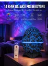 Mey İthalat® Yumurta Şeklinde Su Dalgalı Bluetooth Speaker Lamba Renkli Şarjlı Yeni Nesil