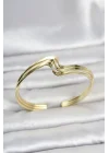 Mey İthalat® Zikzak Model Gold Renk Pirinç Kadın Bileklik
