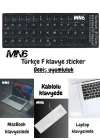MF01 F Klavye Sticker/3 Adet-Laptop PC Uymlu-Silinmez/Türkçe F Klavye Sticker (3)