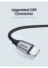 Mfi Lisansli USB-A & Lightning Örgülü Data ve Şarj Kablosu, 2 Metre, Beyaz