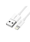 MFi Lisanslı USB-A & Lightning Şarj ve Data Kablosu, 2 Metre, Beyaz