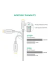 MFi Lisanslı USB-A & Lightning Şarj ve Data Kablosu, 2 Metre, Beyaz