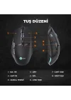 MG1101 Kablolu 6400DPI 8 Tuşlu RGB LED Aydınlatmalı Gaming Optik Mouse Siyah