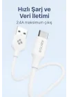Micro USB Hızlı Aktarım Şarj Kablosu – 1 m Uzunlukta Mikro-USB Şarj ve Veri Kablosu, 2.4 Amper