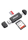 Micro USB OTG Adapter and USB 2.0 Portable Memory Card Reader for SDXC, SDHC, SD, MMC, RS-MMC, Micro SDXC, Micro SD, Micro SDHC Card and UHS-I Cards