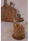 MİEN Ring Akasya Kapaklı Cam Kavanoz