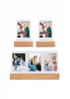 mini Ahşap Işıklı 5li Fotoğraf Çerçeve Seti