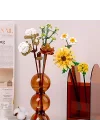 Mini bloklar çiçek buketi yapı setleri, yapay çiçekler, yapı taşları, dekorasyon, ev, 646 adet, yetişkinler için botanik koleksiyonu (pamuk/çam kozalakları/Gerbera/Craspedia)