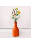 Mini bloklar çiçek buketi yapı setleri, yapay çiçekler, yapı taşları, dekorasyon, ev, 646 adet, yetişkinler için botanik koleksiyonu (pamuk/çam kozalakları/Gerbera/Craspedia)
