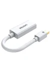 Mini DisplayPort HDMI adaptörü - Thunderbolt 1/2 (Mini DP) HDMI 1.4 soket adaptörü sinyal dönüştürücü │ 4K, 20 cm kablo, beyaz │ Macbook Air, Pro, iMac, Lenovo Thinkpad vb. ile uyumlu