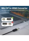 Mini Ekran Portu HDMI Adaptörü Mini DP (Thunderbolt) HDMI Dönüştürücü MacBook Pro MacBook Air Mac Mini Microsoft Surface Pro 3/4 vs. ile Uyumlu (Beyaz)