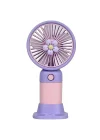 Mini USB Fan, Taşınabilir, Farklı Renk Seçeneği (Pembe-Mor)