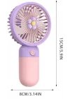 Mini USB Fan, Taşınabilir, Farklı Renk Seçeneği (Pembe-Mor)