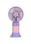 Mini USB Fan, Taşınabilir, Farklı Renk Seçeneği (Pembe-Mor)