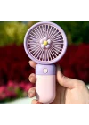 Mini USB Fan, Taşınabilir, Farklı Renk Seçeneği (Pembe-Mor)
