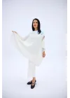 Miniboni Müslin Emzirme Örtüsü Beyaz/Mint