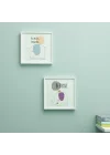 Minimal Fil Tasarımlı Bebek Odası Çerçeve – 20x20 cm | Modern, Sevimli Duvar Dekoru