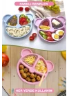 Mithra Life 3 Bölmeli Pembe Bebek Çocuk Yemek Mama Tabağı