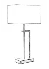 ML-9109-1E Eskitme Kaplama Masa Lambası, E27, Metal, 35cm
