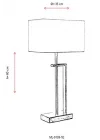 ML-9109-1E Eskitme Kaplama Masa Lambası, E27, Metal, 35cm