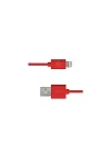Mojue 3Dk34 Lightning Şarj Kablosu, 1 metre,Kırmızı