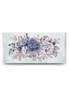 Morlu Pembeli Çiçekler Tablosu - 160x80cm
